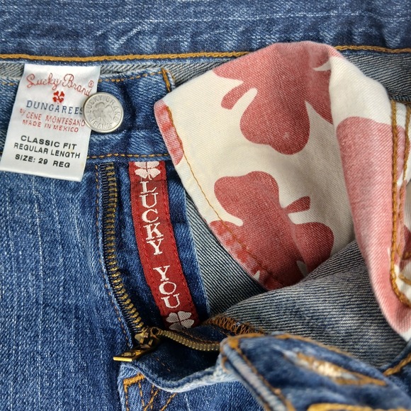 VTG Lucky Brand Jeans Womens 29 Classic Fit Straight Josie Denim Dungarees Blue - Picture 9 of 11